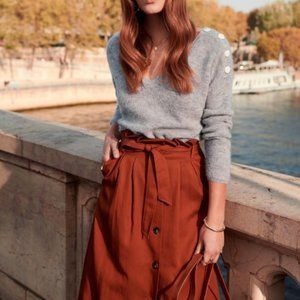 Sezane Zia Skirt in Cinnamon US 4